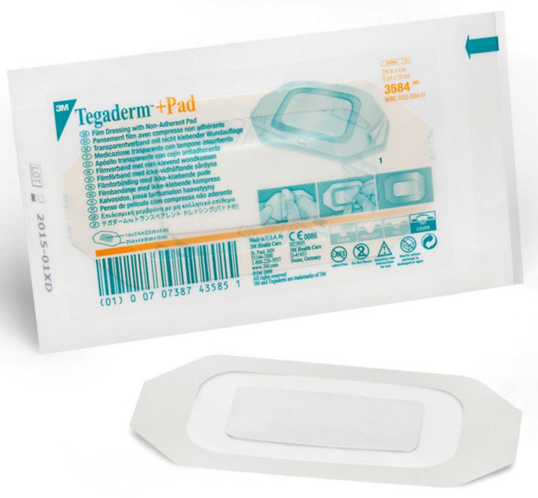 Image PANSEMENT TEGADERM + PAD ABSORBANT NON-ADHÉRENT 6 X 10CM